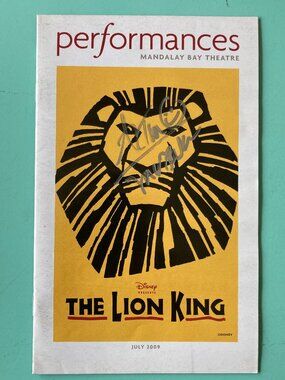 Alton Fitzgerald White Signed Playbill The Lion King Mandalay Bay Theater 2009